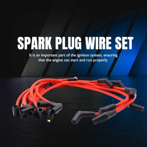 M12259C301 9PCS New Red 10.5mm Racing Spark Plug Wires Set