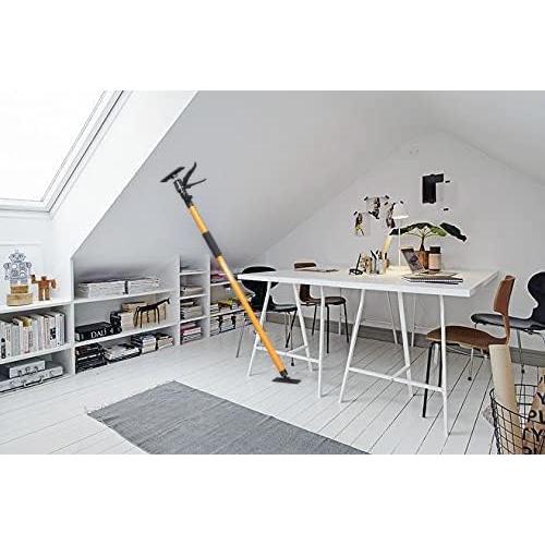 4PK Support Pole, Steel Telescopic Adjustable 3rd Hand Support System, Support Rod, Supports up to 154 lbs Construction Rods for Cabinet Jacks Cargo Bars Drywalls Extends from 49 Inch to 114 Inch