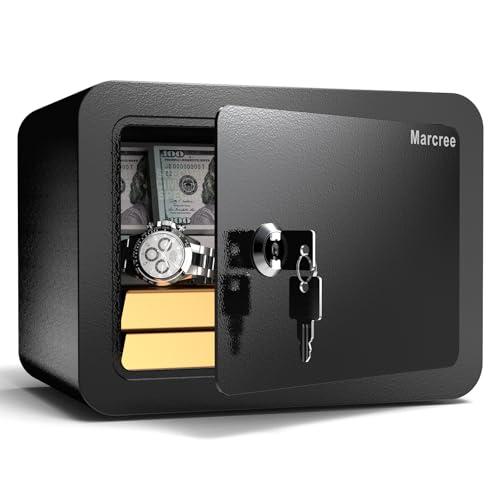Marcree 0.23 Cub Safe, Small Safe Box with Key, Mini Safe for Kids