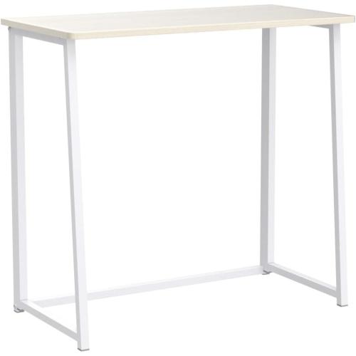 Size 31.5 WOHOMO Folding Desk, Small Foldable Desk 31.5 for Small Spaces, Space Saving Computer Table Writing Workstation for Home Office, Easy Assembly, Oak