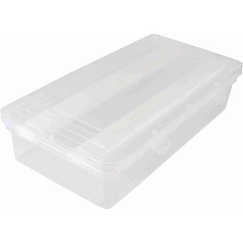 Clear Plastic Bangle Storage Box with 2 Rod Partitions, Transparent Jewelry Organizer for Bangles, Bracelets, Travel-Friendly Chudi Box