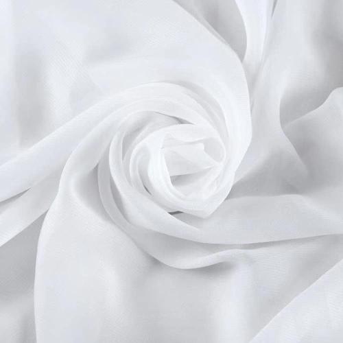 50Yards White Chiffon Fabric by The Yard 59 Wide, White,50 Yards Continuous