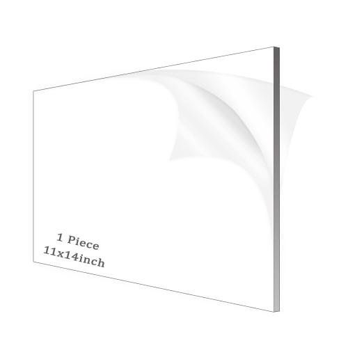 Clear Acrylic Plexiglass Sheet, 1/4 Thick (6mm) Cast Glass, for Craft Projects, Signs, Painting, Windows Replacement (1 Piece 11x14)