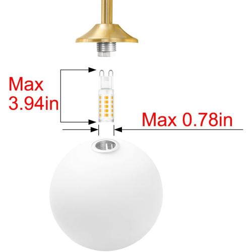 Modern Brushed Gold 3-Lights Vanity Light Fixtures with Milky White Glass Ball Shades, Mid Century Brass Wall Sconce Lighting Fixtures over Mirror, Wall Sconces for Bathroom Dressing Table Bedroom
