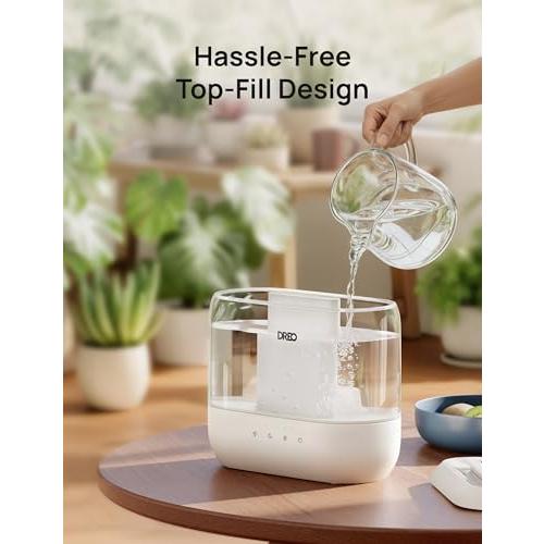 DREO 4L Humidifiers for Bedroom, 36H Runtime, 28 dB Quiet, HM311