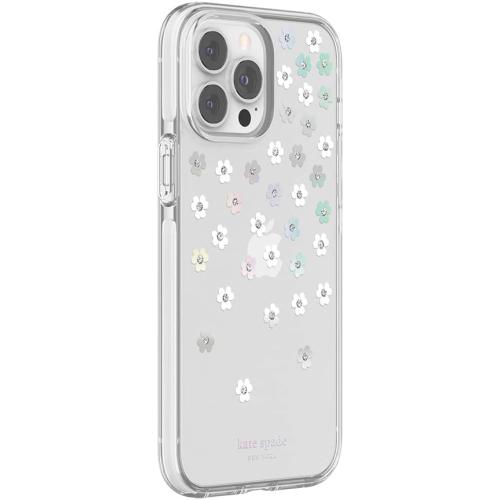 kate spade new york Defensive Hardshell Case for iPhone 13 Pro Max - Shock-Absorbent, Scattered Flowers