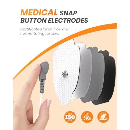 AVCOO 30 Modes TENS EMS Unit Muscle Stimulator for Pain Relief, 12 Pcs Pads