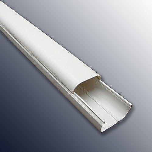 DuctlessAire Paintable Mini Split Line Set Cover Kit - Lineset Cover for Ductless Mini Split Air Conditioner Unit - Outdoor Cable Covers - Wall Cap, Hide-A-Line, Coupler & End Cap (White, 3 x 7.5 Ft)