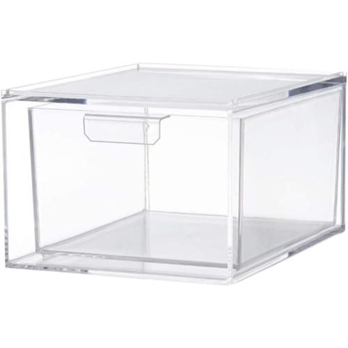 Alipis Drawer Storage Organizer Stackable Storage Drawers for Desktop Laundry‼️item dimensions vary 1 big and 1 small container great for laundry area or office (light scratches on outer edges‼️
