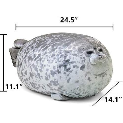 MerryXD Chubby Blob Seal Pillow,Stuffed Cotton Plush Animal Toy Cute Ocean Large(23.6 in)