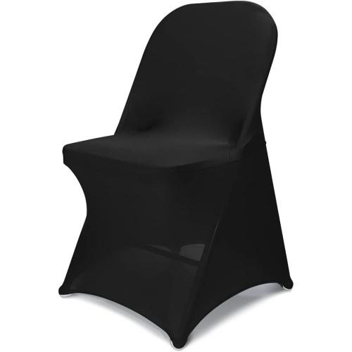 Babenest Spandex Folding Chair Covers Halloween Upgraded 10 PCS Universal Stretch Washable Fitted Chair Slipcovers Protector for Wedding, Holidays, Banquet, Party, Celebration (Black)‼️no visible damage they are thin (sheer)‼️