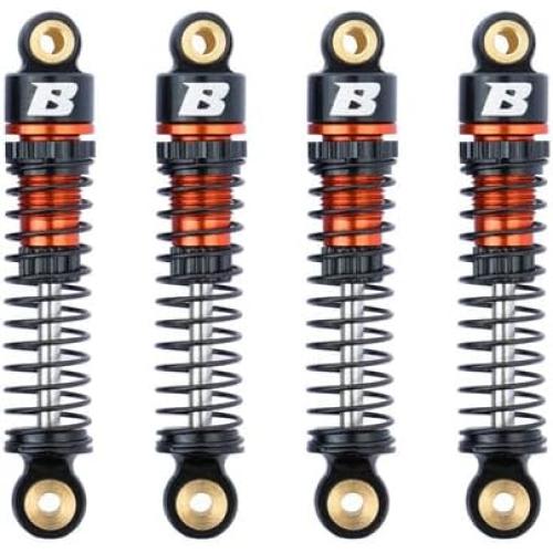 Rc Car Parts for FCX24 FCX18 1/18 1/24 Upgrade Parts: 41mm Oil-filled Aluminium Shocks (4 pcs) Orange