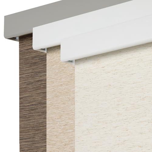 Persilux Free-Stop Cordless 100% Blackout Roller Window Shades for Home, Natural Woven Fabric UV Protection Privacy Roller Shades for Indoor Windows Blinds for Sliding Glass Doors, Khaki 24W x 72H