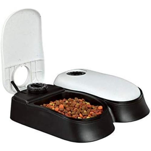 PAWISE Automatic Pet Feeder for Cats and Dogs,Dog Automatic Feeders with Timer, Automatic Cat Feeders with Ice Pack (2 Meal-1)