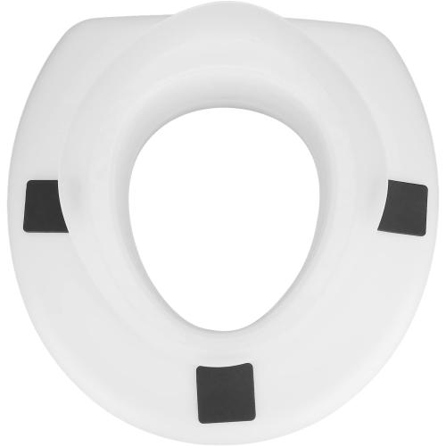 Raised Toilet Seat with Secure Locking, Elevated Universal Fit Commode Riser for Seniors & Mobility Support, Non Slip Bathroom Safety Seat (300lbs Capacity)