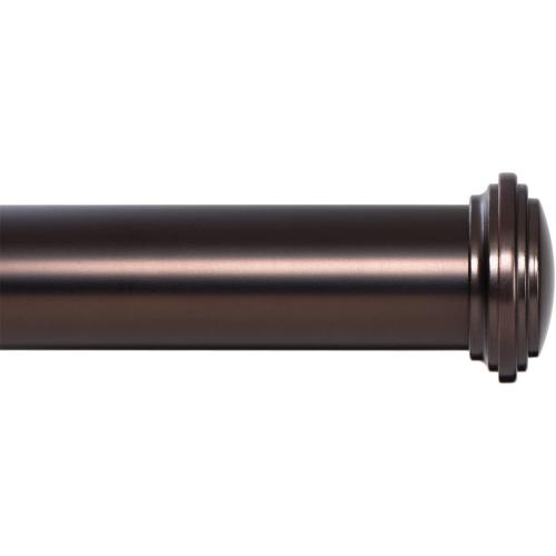 Ivilon Window Curtain Rod Decorative End Cap Design, 1 Inch Rod, 48 to 86 Inch. Oil Rubbed Bronze
