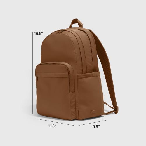Away Large Featherlight Backpack - Lightweight Travel Backpack with Laptop Compartment, Two Water Bottle Pockets, Interior and Exterior Pockets - Fits Up to 16-Inch Laptops - Amaro Brown