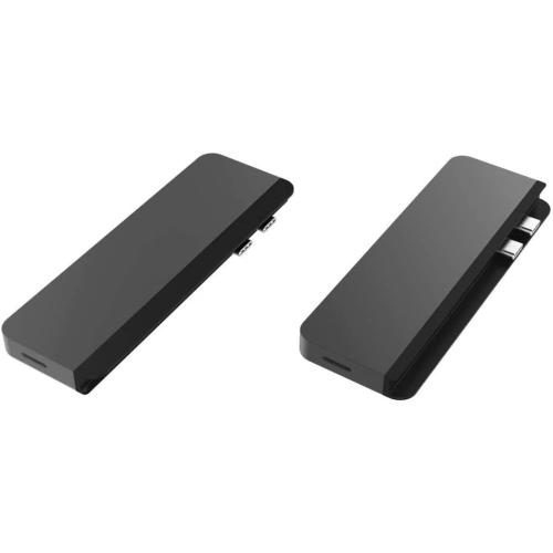 Hyper - New HyperDrive Duo 7-in-2 Hub - USB-C for MacBook Pro/Air - HDMI 4K60Hz HDR, USB-C 40Gbps 100W PD, USB-A 5Gbps, MicroSD/SD 3.0 UHS-I 104MB/s, 2 x USB-A 5Gbps - Space Gray