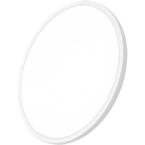 Size 24 Inch Color White Large LED Flush Mount Ceiling Light, 50W,5480LM, 3000K/4000K/6000K CCT Selectable,White Round Flat Panel Low Profile Ceiling Light Fixtures for Hallway, Kitchen, Bedroom, Laundry Room