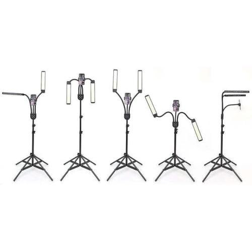 Beauty Light Dual Arm Portable LED Light with Tripod, USB Port, Remote Controlled, Phone Holder, HD Adjustable 3200K-5800K Color Temperature, for Eyelash Extension, Tattoo, Makeup,Live Streaming