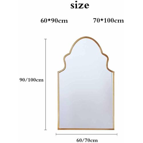 Size 70 x100 cm Mirror Simple Bathroom Mirror Bedroom Vanity Mirror Special-Shaped Makeup Mirror Bathroom Wall-Mounted Mirror Retro Entrance Mirror (Color : A Size : 70 * 100CM)