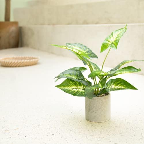 Velener 1Pc Faux Plant Indoor in Plant Pot 16- House Plant for Farmhouse Kitchen Decor Living Room Accessories Home Office Cubicle Bookshelf Guest Room Balcony Bathroom Rustic Green Room Floor Table
