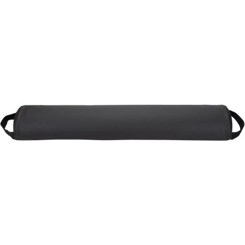 ForPro Premium Half-Round Bolster Pillow for Massage and Yoga, Oil and Stain-Resistant, 6”W x 3 H x 26”L, Black