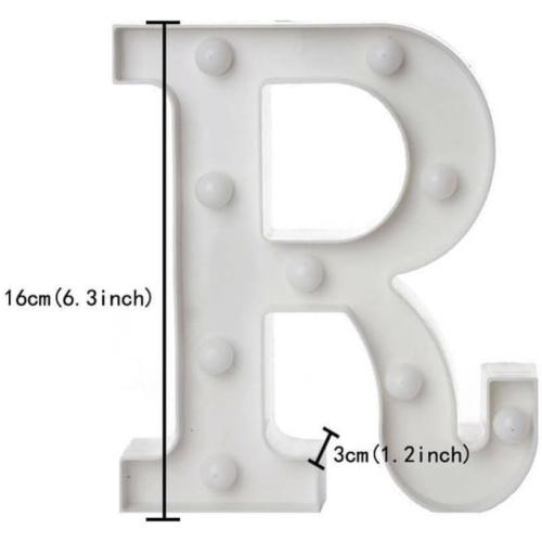 anso Alphabet LED Letters Light Up Numbers White Plastic Letters Standing Decor A to Z 0~9 (Letter A)