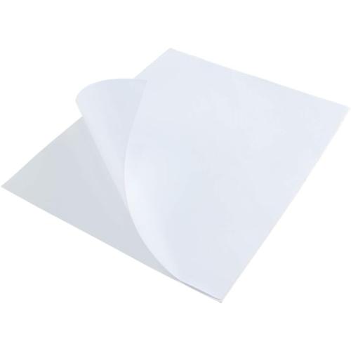 L LIKED 30 Printable White Sticker Paper Full Sheet Label, Matte, 8.5 x 11 for Laser & Inkjet Printing (30 Sheets)