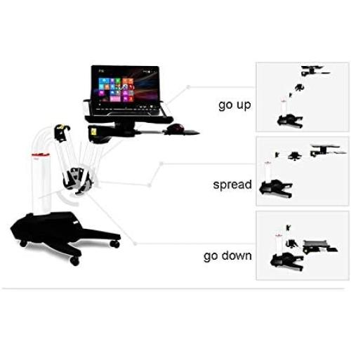 Kesrer01 Full Motion Long Arm Multifunctional Moving Laptop Desk Sofa Bedside Notebook Stand Lazy Lift Rotating Computer Table