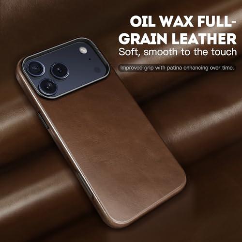 Leather Case Compatible with iPhone 17 Pro Max 6.9'', Rustic Brown