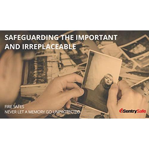 SentrySafe Fireproof Safe with Key Lock, Chest Lock Box for Home or Travel Secures Money, Documents, 0.18 Cubic Feet, 6.1 x 14.3 x 11.2 Inches, 1210