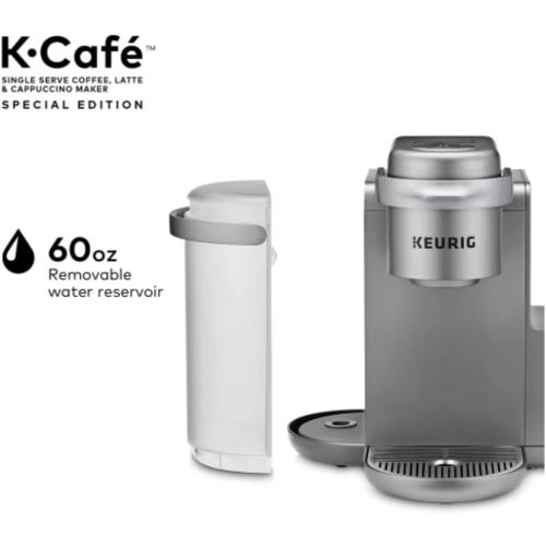 Keurig K-Cafe C Single Serve K-Cup Pod Coffee, Latte and Cappuccino Maker, Nickel
