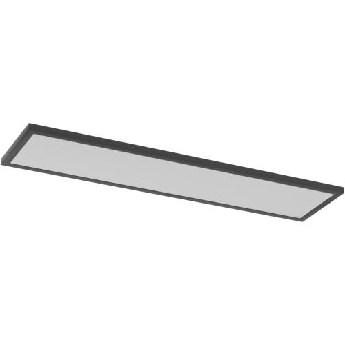 AIKVSXER 1x4 LED Flat Panel Light Surface Mount Ceiling Light Black, 5500LM 50W TRIAC 10-100% Dimmable, 3000/4000/5000k Selectable 120V LED Light Fixture for Kitchen/Laundry/Garage 2PACK