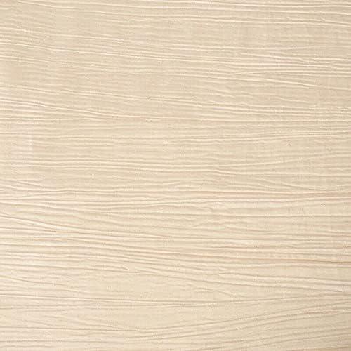 Decoration for All Occasions Beige 90 x 132 Accordion Crinkle Taffeta Rectangle Tablecloth Party Supplies DFAO-1-Z5896