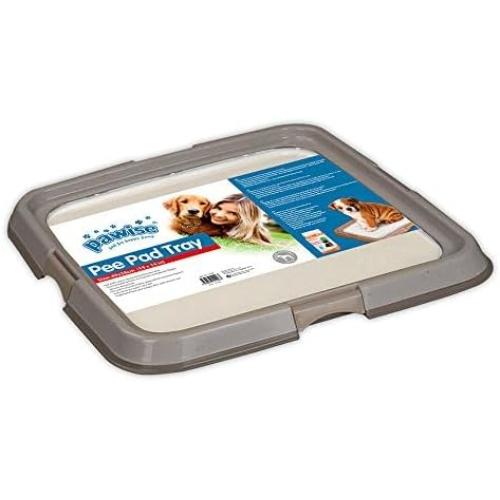 PAWISE Dog Training Pee Pad Holder Tray, Indoor Puppy Potty Pee Pad Floor Tray Dog Toilet, 24''X24', Large