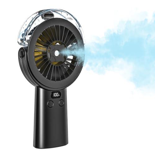 BQSS Handheld Misting Fan Portable for Travel Home Office Outdoor, Black