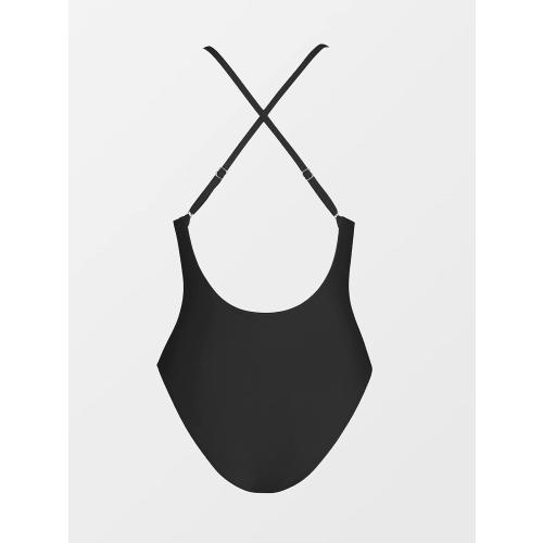 CUPSHE Women Swimsuit One Piece Bathing Suit Deep V Neck Crisscross Back Adjustable Strap