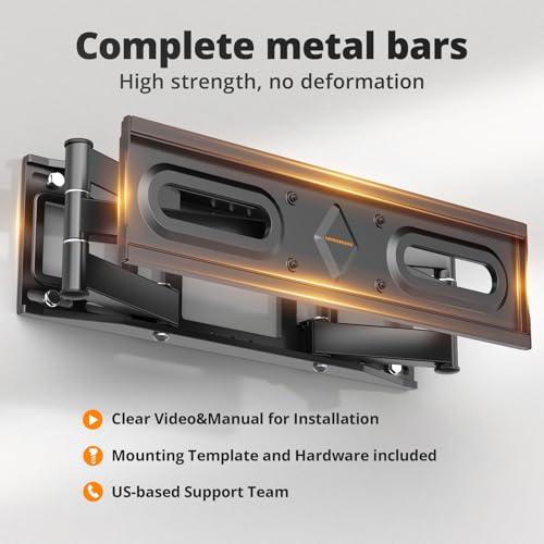 IWORKBOARD Full Motion Swivel Tilt TV Wall Mount Bracket for 65 55 50 TVs