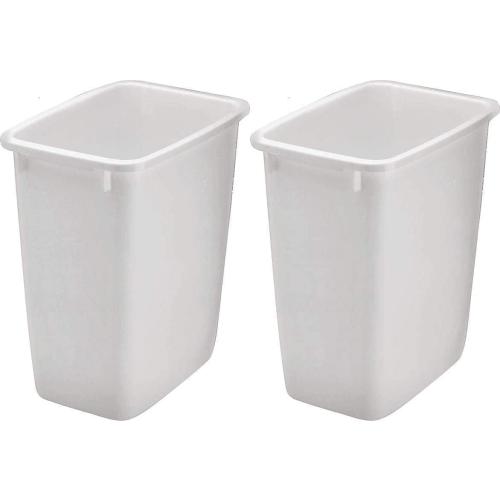 Rubbermaid 2806TP-WHT 36QT Open Wastebasket, White (Pack of 2)