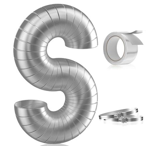 Hon&Guan 4 Inch Semi-Rigid Dryer Vent Hose for Improved Airflow, 5Feet