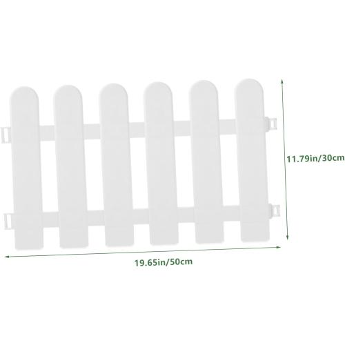 BESPORTBLE Lawn Garden White Fencing 4 Pack Plastic Fencing Panels Odorless Waterproof for Decor Border
