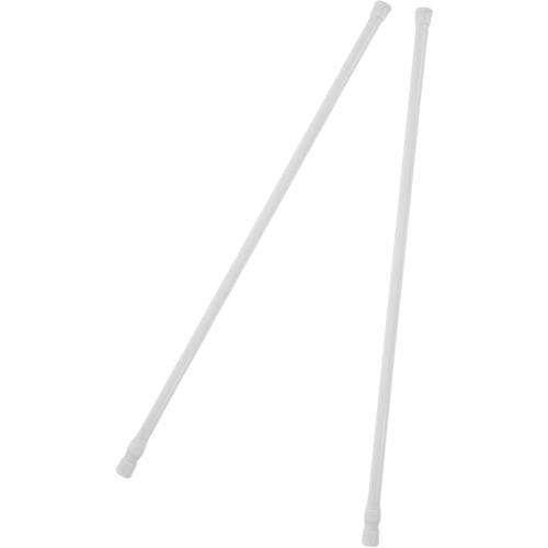 Nail-Free Tension Pole Adjustable Door Curtain Rod and Shower Curtain Rod 55-90Cm White 2Pcs for Bathroom and Window Use