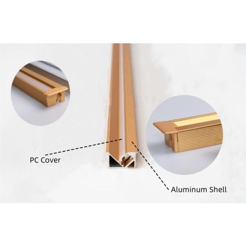 10 Pack 3.3ft/1 Meter Invisible Recessed YW-Shape LED Aluminum Channel System with Milky Cover& End Caps, Suitable for 6mm LED Strip Light Installations (Gold, 10 Pack)