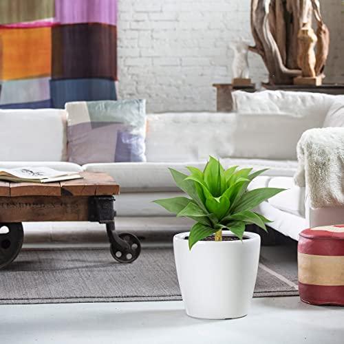 Artificial Agave Succulent Plants, 18 Inch Faux Succulents Stems Fake Plant for Home Office Garden Yard Indoor Outdoor Decor, 2 Pack