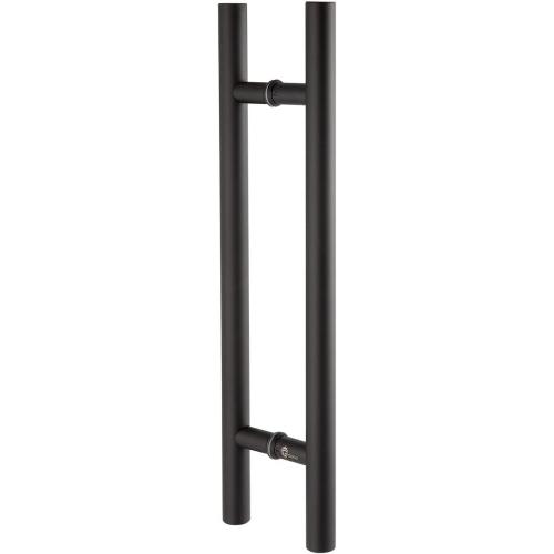 BLACK TOGU TG-6012 36 inches Solid Standoffs Heavy-Duty Commercial Grade-304 Stainless Steel Push Pull Door Handle/Ladder Shaped Door Pull Handle/Long Door Handle, Matte Black Finish