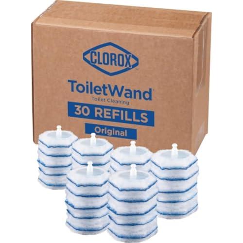 Clorox ToiletWand Disposable Toilet Cleaner Refills, 30 Count, Kills 99.9% of Germs and Viruses, Touch-Free Toilet Cleaning, Original Scent