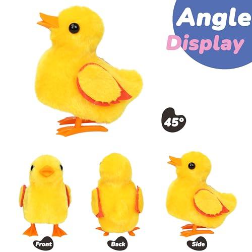 Hopearl Walking Duck Pet Quack Duckling Interactive Electronic Plush Toy Farm Animals Animated Gifts for Toddlers Birthday, Yellow, 8''
