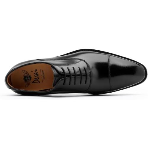 DESAI Men’s Dress Shoes with Genuine Leather in Classic Formal Oxford Leather Shoes for Men 9.5
