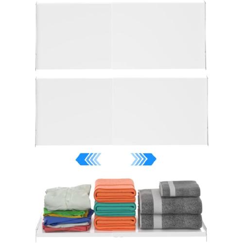 Closet Shelves Organizer 11.8''Width, Adjustable Wardrobe Shelf Organizer System, Metal Shelf for Kitchen Cabinet Wardrobe Cupboard, 2 Pack